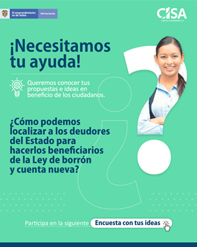 Mujer sobre signo de interrogación  en encuesta
