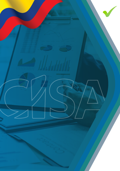 Logo de cisa con la bandera de Colombia Logo de cisa con la bandera de Colombia