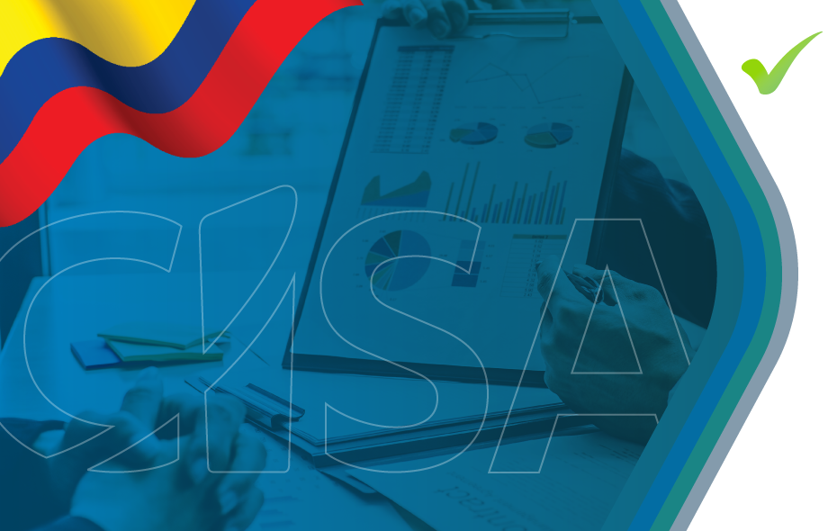 Logo de cisa con la bandera de Colombia