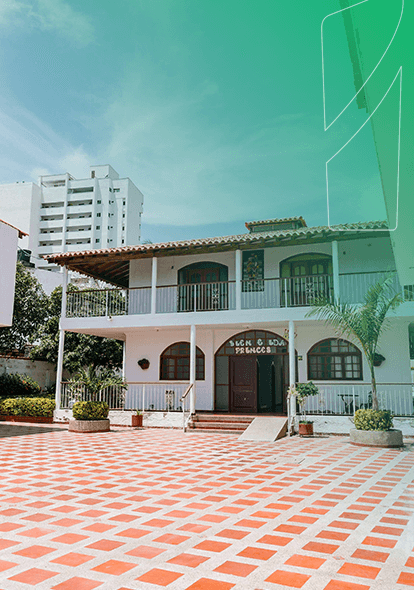 Fachada de hotel de Santa Marta Colombia