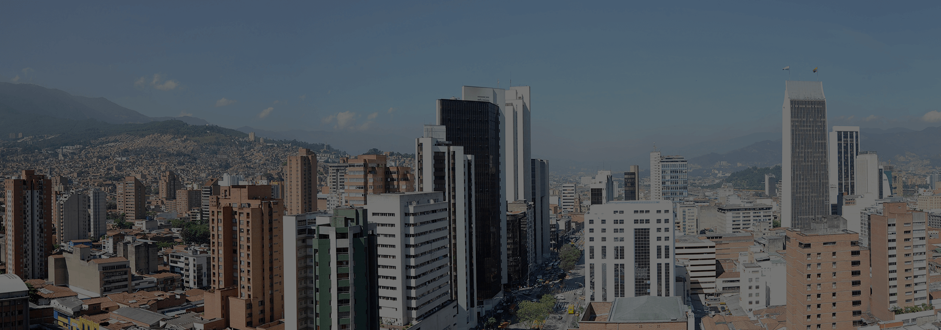 Vista panorámica de edificios en la ciudad de Bogotá