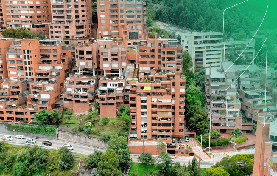 Panorámica de edificios en Bogotá