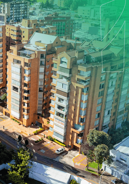 Panorámica edificio en Bogotá