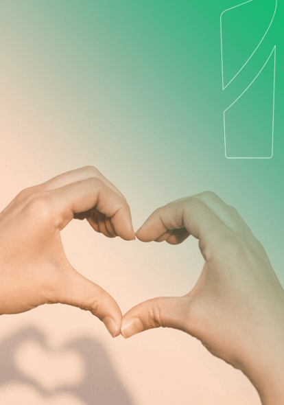 Dos manos formando un corazón Dos manos formando un corazón